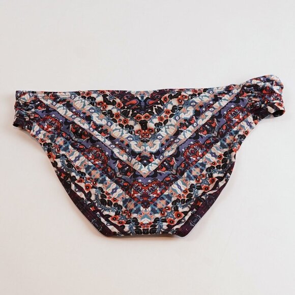 Athleta Marrakesh Shirred Hipster Bikini Bottom Purple Geo Print - Medium - Picture 3 of 3
